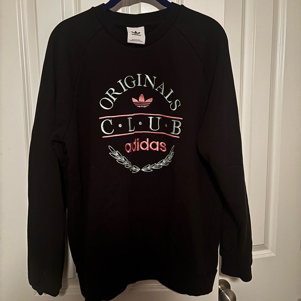 Adidas Originals Black Crewneck Sweatshirt medium/large A00305